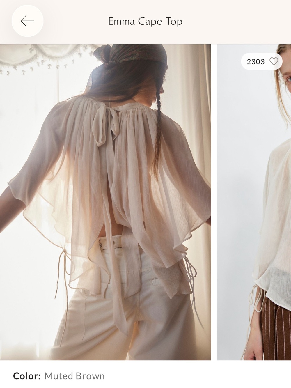 Free People Emma Cape Top